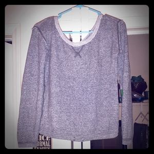 Off the shoulder swearshirt